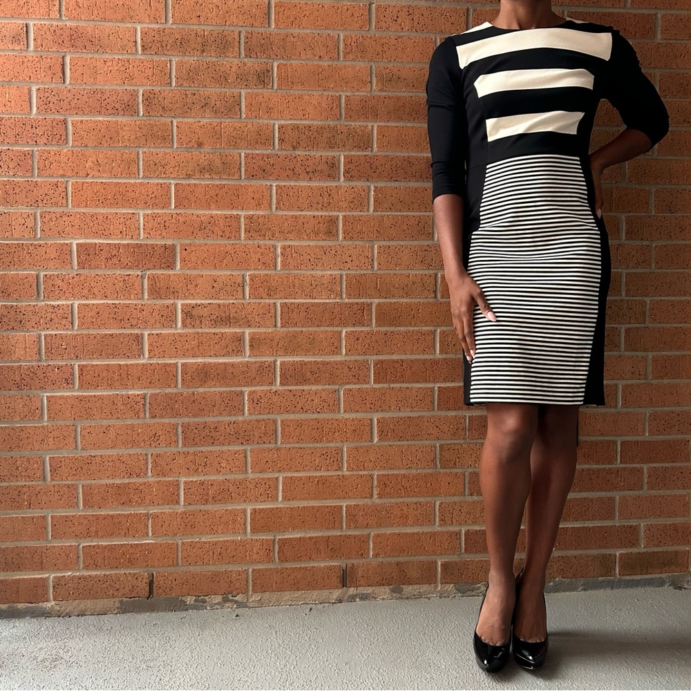 Vince Camuto Black and White Dress